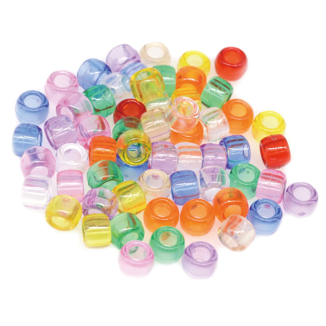 12 Packs: 580 ct. (6,960 total) Multicolor Transparent Pony Beads by Creatology™, 6mm x 9mm